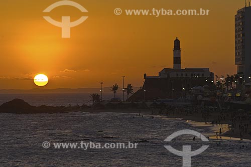  Subject: Farol da Barra (Lighthouse of Barra) at sunset / Place: Salvador City - Bahia State - Brazil / Date: February 2006 