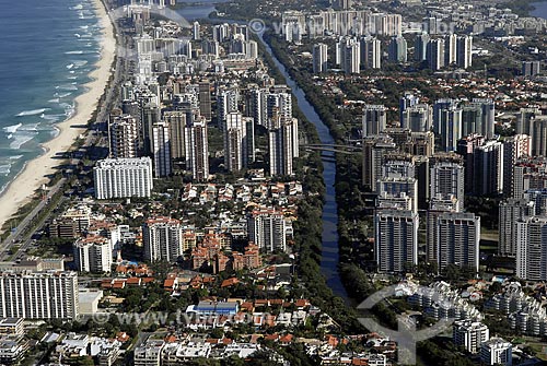  Subject: Aerial view of Barra da Tijuca Beach / Place: Rio de Janeiro City - Rio de Janeiro State - Brazil / Date: June 2008 