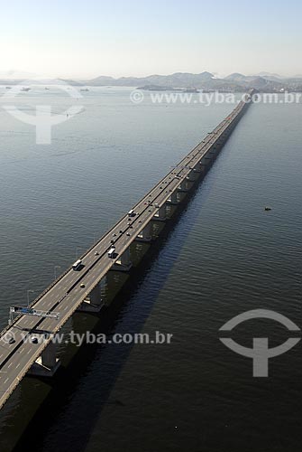  Subject: Aerial view of Rio-Niteroi Bridge - Guanabara Bay (Baia de Guanabara) / Place: Rio de Janeiro City - Rio de Janeiro State - Brazil / Date: June 2008 