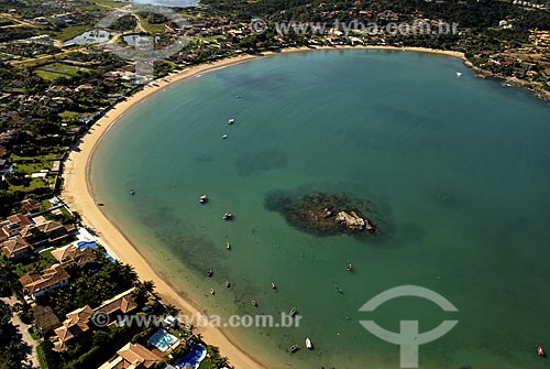  Subject: Aerial view of Ferradura Beach (Praia da Ferradura) / Place: Buzios City - Rio de Janeiro State - Brazil / Date: June 2008 