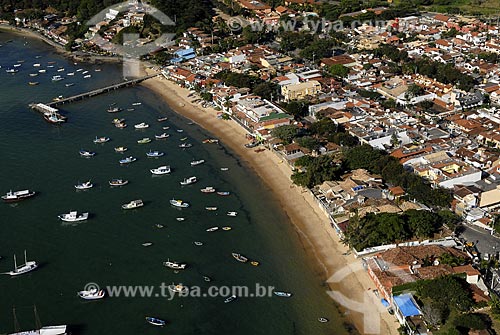  Subject: Aerial view of Praia da Armação (Armaçao Beach) / Place: Buzios City - Rio de Janeiro State - Brazil / Date: June 2008 