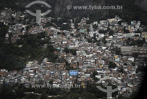  Subject: Aerial view of Vidigal Slum / Place: Sao Conrado neighbourhood - Rio de Janeiro City - Rio de Janeiro State - Brazil / Date: June 2008 