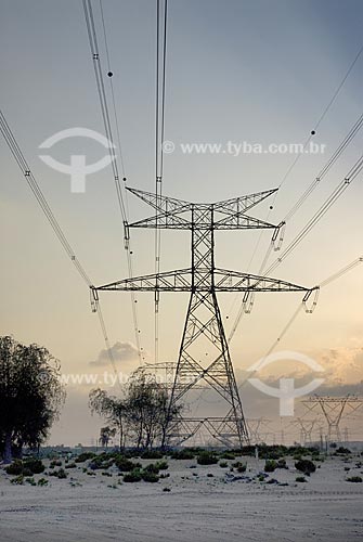  Electrical transmission towers (Electric energy) - high-voltage transmission - United Arab Emirates 
