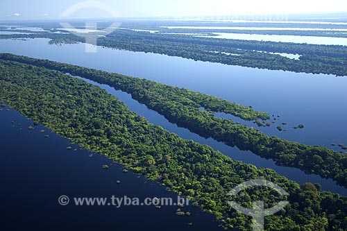  Subject: Aerial view of Anavilhanas Ecological Station (ESEC) -  Rio Negro (Black River) / Place: Amazonas State - Brazil / Date: June 2007 