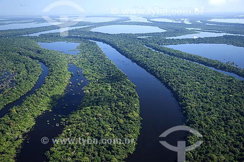  Subject: Aerial view of Anavilhanas Ecological Station (ESEC) / Place: Rio Negro (Black River) - Amazonas State - Brazil / Date: June 2007 