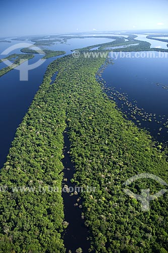  Subject: Aerial view of Anavilhanas Ecological Station (ESEC) / Place: Rio Negro (Black River) - Amazonas State - Brazil / Date: June 2007 