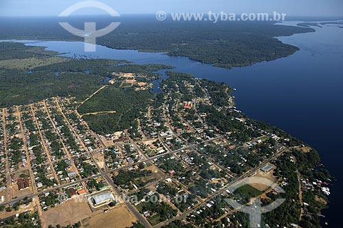  Subject: Aerial view of Novo Airao City - Rio Negro (Black River) / Place: Amazonas State - Brazil / Date: June 2007 