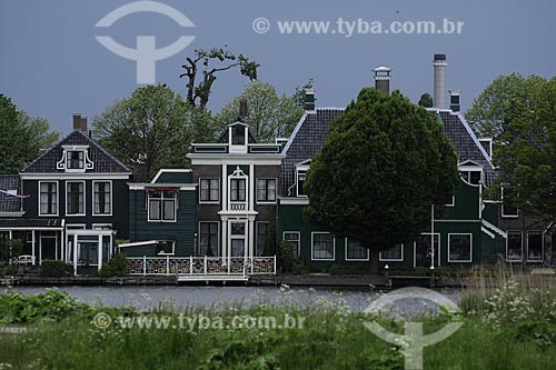  Subject: Facade of historical houses in Zaanse Schans / Place: Amsterdam - Netherlands / Date: May 2009 