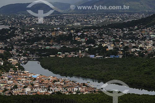  Subject: View as seen from Jaburuna Hill  showing the Rio Aribiri river with the district Ataíde and Santa Rita in the background / Place: Vila Velha city - Minas Gerais state - Brazil / Date: March 2009   