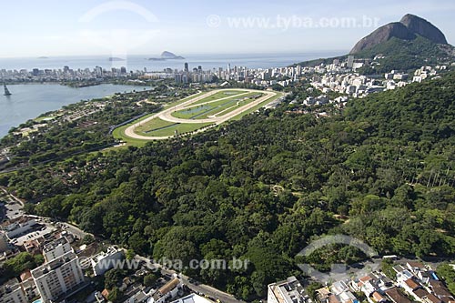  Subject: Aerial view of Rio de Janeiro Botanical Garden and the Jockey Club / Place: Rio de Janeiro city - Rio de Janeiro state - Brazil / Date: December 2006 