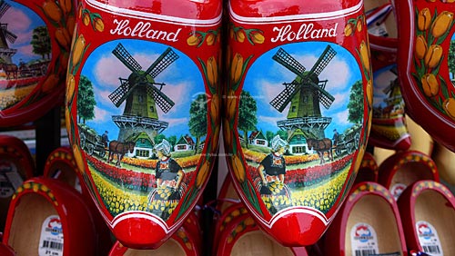  Subject: Clog with a mill draw - Keukenhof - Netherlands 