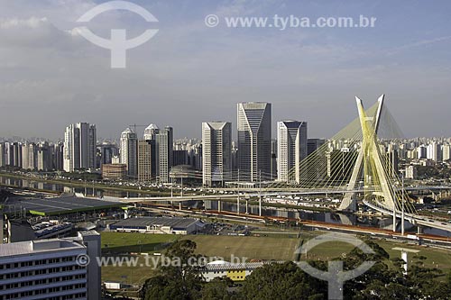  Subject: The Octavio Frias de Oliveira bridge is a cable-stayed bridge in Sao Paulo, Brazil over the Pinheiros River. The bridge connects the Western and the Southern Zones of the city. Its Also the only bridge in the world that has two curved track 