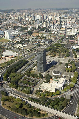  Subject: Aerial view of Paço Municipal (Municipal Palace) / Place: Sao Bernardo do Campo City - Sao Paulo State - Brazil / Date: May 2008 