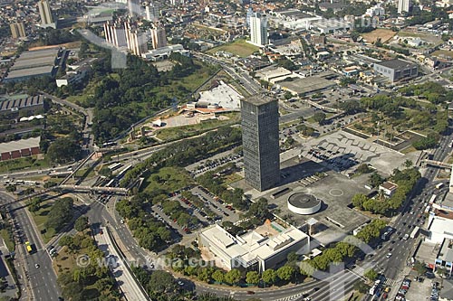  Subject: Aerial view of Paço Municipal (Municipal Palace) / Place: Sao Bernardo do Campo City - Sao Paulo State - Brazil / Date: May 2008 