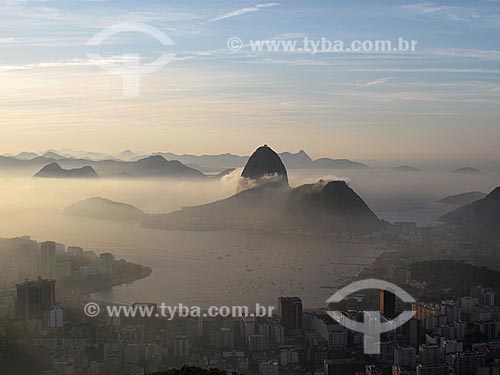  Subject: View of Pao de Açucar (Suggar Loaf) and Botafogo Bay at dawn / Place: Rio de Janeiro City - Rio de Janeiro State - Brasil / Date: June 2009 