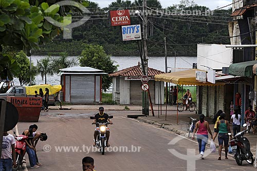  Subject: Motorbikes in a street of Moju city / Place: Para state - Brazil / Date: April 2009 