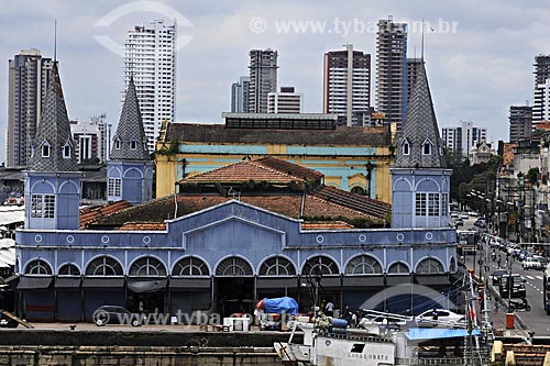  Subject: Fish market viewed from Presepio fort, showing the buildings in the background / Place: Belem city - Para state - Brazil / Date: May 2009 