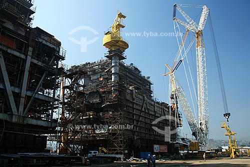  Subject: construction of oil platform - Mexilhao Platform - Maua Shipyard / Place: Ponta da Areia Neighbourhood - Niteroi City - Rio de Janeiro State - Brazil / Date: April 2009 