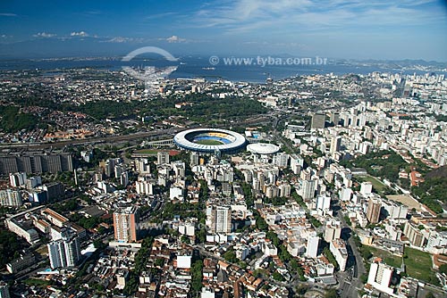  Subject: Aerial view of Maracana stadium and the Northern Zone of Rio de Janeiro / Place: Maracana - Rio de Janeiro city - Rio de Janeiro state - Brazil / Date: October 2009 