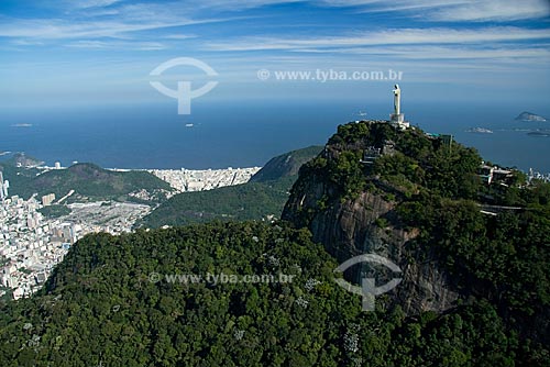  Subject: Aerial view of Christ Redeemer with the Southern Zone of Rio de Janeiro in the Background / Place: Rio de Janeiro city - Rio de Janeiro state - Brazil / Date: October 2009 