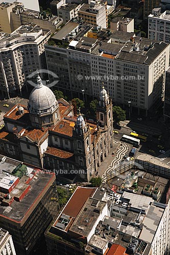  Subject: Aerial view of Candelaria Church, in Rio de Janeiro city center / Place: Rio de Janeiro city - Rio de Janeiro state - Brazil / Date: March 2005 