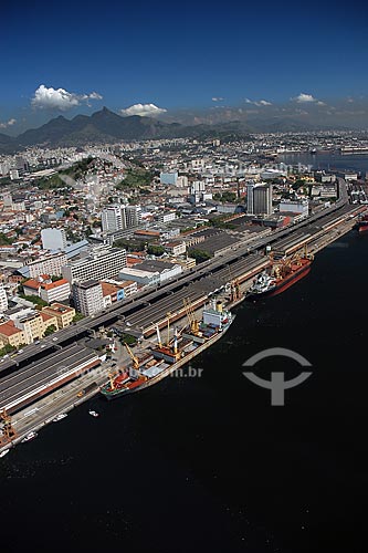  Subject: Aerial view of Rio de Janeiro port / Place: Rio de Janeiro city - Rio de Janeiro state - Brazil / Date: March 2005 