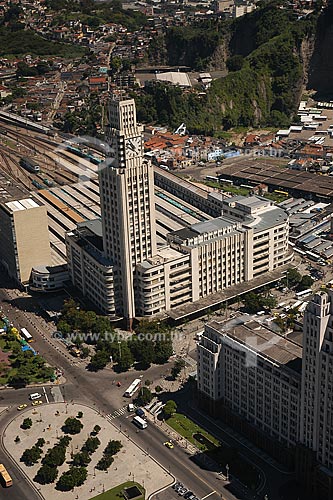  Subject: Aerial view of Central do Brasil train station, in Rio de Janeiro city center / Place: Rio de Janeiro city - Rio de Janeiro state - Brazil / Date: March 2005 