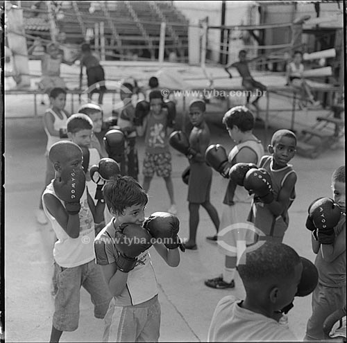  Subject: Children boxing at the 