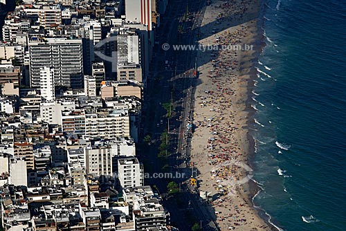  View of Posto 12 in Leblon beach, from the top of Dois Irmaos mountain  - Rio de Janeiro city - Rio de Janeiro state (RJ) - Brazil