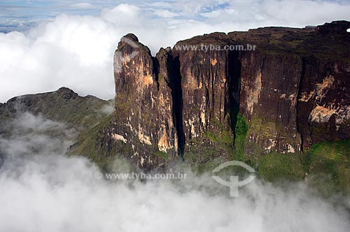  Subject: Aerial view of Tepui Roraima or Monte Roraima (Mount Roraima)  / Place:  Local: Extreme north of Roraima State - Border with Venezuela and Guyana - Brazil  / Date: Janeiro de 2006 