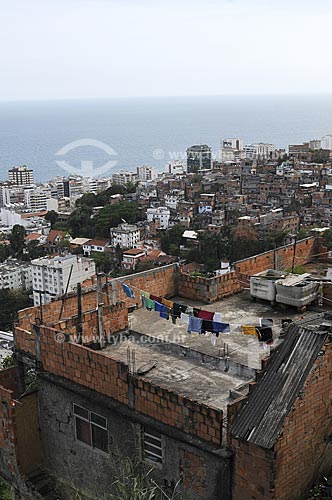  Subject: Ipanema neighborhood viewed from Pavao Pavaozinho slum / Place: Rio de Janeiro city - Rio de Janeiro state - Brazil / Date: October 2009 