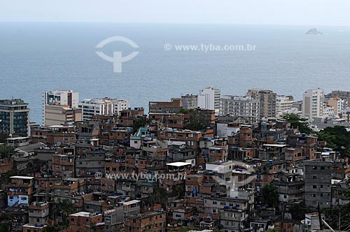  Subject: Ipanema neighborhood viewed from Pavao Pavaozinho slum / Place: Rio de Janeiro city - Rio de Janeiro state - Brazil / Date: October 2009 