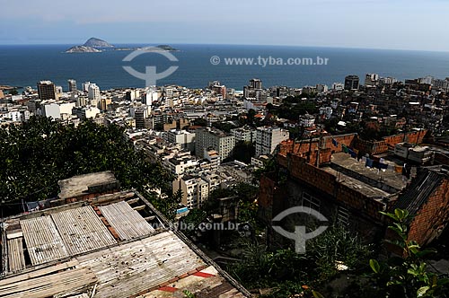  Subject: Ipanema neighborhood buildings viewed from Pavao Pavaozinho slum - Cagarras islands in the background / Place: Rio de Janeiro city - Rio de Janeiro state - Brazil / Date: October 2009 