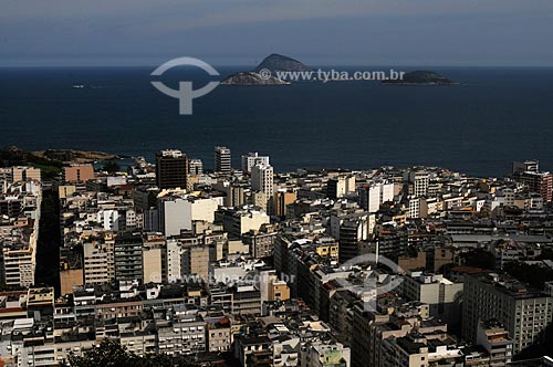  Subject: Ipanema neighborhood buildings viewed from Pavao Pavaozinho slum - Cagarras islands in the background / Place: Rio de Janeiro city - Rio de Janeiro state - Brazil / Date: October 2009 