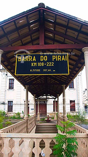  Subject: Estação Ferroviária Pedro II inaugurated on August 7, 1864 with the presence of the emperor D. Pedro II, 19th century / Place: Barra do Pirai - Vale do Paraiba (Paraiba Valley) - Rio de Janeiro - RJ / Data: 11-2009 