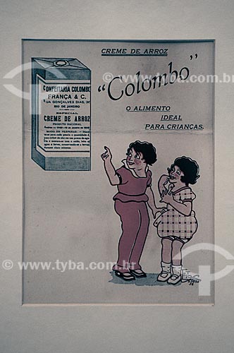  Subject: Detail of a poster of the Confeitaria Colombo (1894) - Historic Publicity - Art Nouveau style  / Place:  Rio de Janeiro city - Rio de Janeiro state - Brazil  / Date: Agosto de 2009 