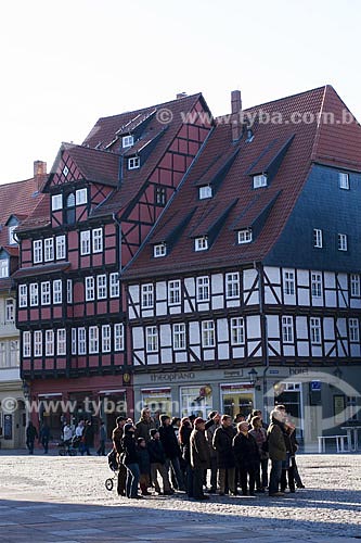  Subject: Quedlinburg is one of the best-preserved medieval and renaissance towns in Europe. In 1994 the old town was set on the UNESCO world heritage list.  / Place:  Quedlinburg city- District of Harz - Germany  / Date: 24/01/2009 