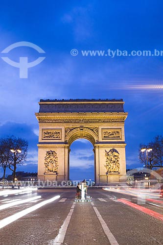  Subject: Arc de Triomphe (Triumphal Arch)  / Place:  Paris city - France  / Date: 28/01/2009 