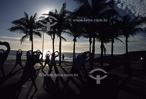  Subject: Workout at Arpoador beach during the sunset / Place: Rio de Janeiro city - Rio de Janeiro state - Brazil  / Date: 2009 