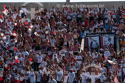   Supporters of the Sao Paulo soccer team at Engenhao ( Joao Havelange Olympic Stadium) - Game Botafogo x Sao Paulo  - Rio de Janeiro city - Brazil