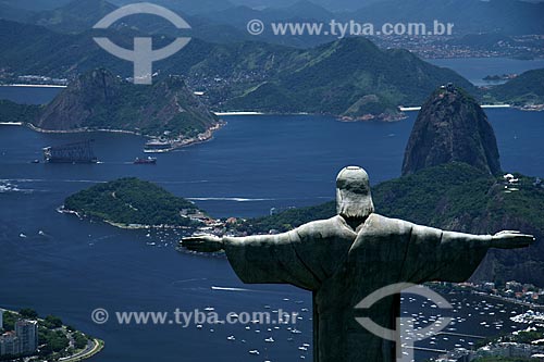  Subject: Christ the Redeemer with the Sugar Loaf in the background / Place: Rio de Janeiro city - Rio de Janeiro state - Brazil / Date: 11/2009 