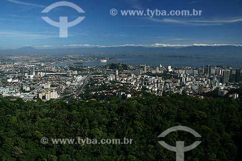  Subject: Aerial view of Santa Teresa neighborhood, the city center and the Northern Zone of Rio de Janeiro / Place: Rio de Janeiro city - Rio de Janeiro state - Brazil / Date: 11/2009 