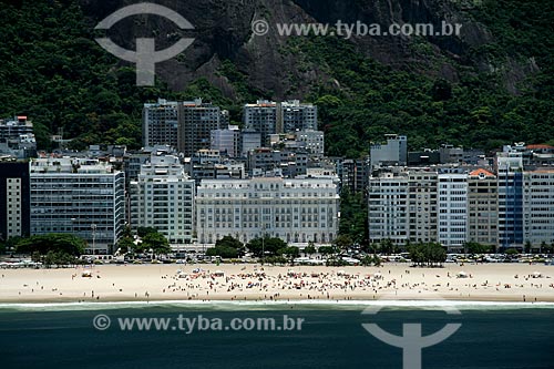  Subject: Aerial view of the Copacabana Palace Hotel, in the neighborhood of Copacabana / Place: Rio de Janeiro city - Rio de Janeiro state - Brazil / Date: 11/2009 