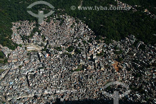  Subject: Aerial view of Rocinha neighborhood  / Place:  Rio de Janeiro city - Rio de Janeiro state - Brazil  / Date: 11/2009 