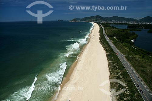  Subject: Aerial view of Reserva de Marapendi (Marapendi Reserve), at Recreio dos Bandeirantes neighborhood  / Place:  Rio de Janeiro city - Rio de Janeiro state - Brazil  / Date: 11/2009 