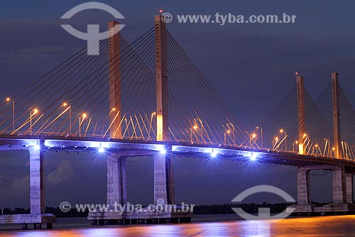  Subject: Night view of Aracaju-Barra Bridge on the River Sergipe / Place: Aracaju, Sergipe, Brazil / Date: junho 2009 