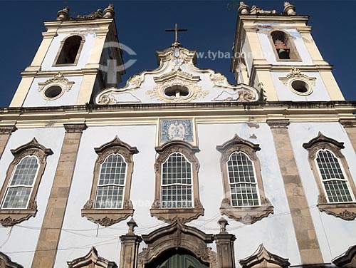  Subject: Front view of the church Igreja de Nossa Senhora do Rosário dos Pretos  / Place:  Salvador city - Bahia state - Brazil  / Date: 07/2009 