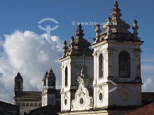  Subject: Side view of the church Igreja de Nossa Senhora do Rosário dos Pretos  / Place:  Salvador city - Bahia state - Brazil  / Date: 07/2009 