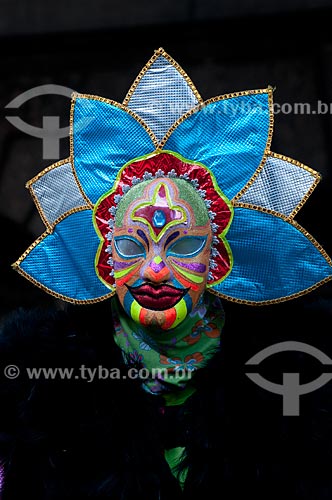  Subject: Mask of a typical costume of the street carnival of Rio de Janeiro called clovis / Place:  Rio de Janeiro city - Rio de Janeiro state - Brazil  / Date: 09/04/2010 