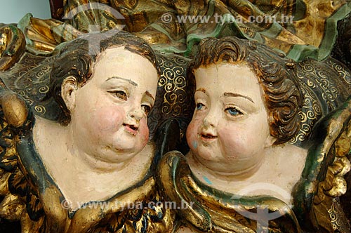  Detail of Angels at the Santuario de Jesus Crucificado (Crucified Jesus Sanctuary), at Porto das Caixas city - In baroque style, comming from Portugual, the Jesuits built, in 1595 the Santuario de Jesus Crucificado   - Itaborai city - Brazil